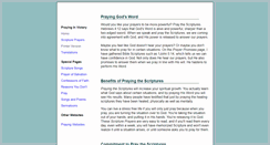 Desktop Screenshot of prayingscriptures.com