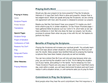 Tablet Screenshot of prayingscriptures.com